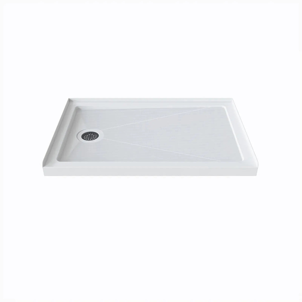 Acrylic Shower Pan with Slip Resistant Floor and Left Drain Model BS4832-MB-L HOROW