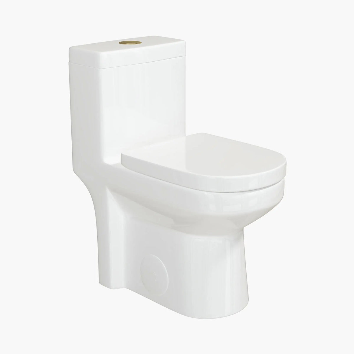 HOROW Small Compact Toilet With Gold Button For Bathroom Model 8733G HOROW