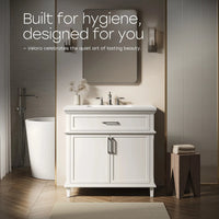 HOROW HR-VNA36 36" Bathroom Vanity Set with Matte Black Hardware