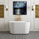 HOROW TU47-MBN-A 47" Freestanding Acrylic Bathtub with Side Drain & Deep Soaking Design