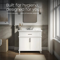 HOROW HR-VNB36 36" Bathroom Vanity Set with Cultured Marble Countertop