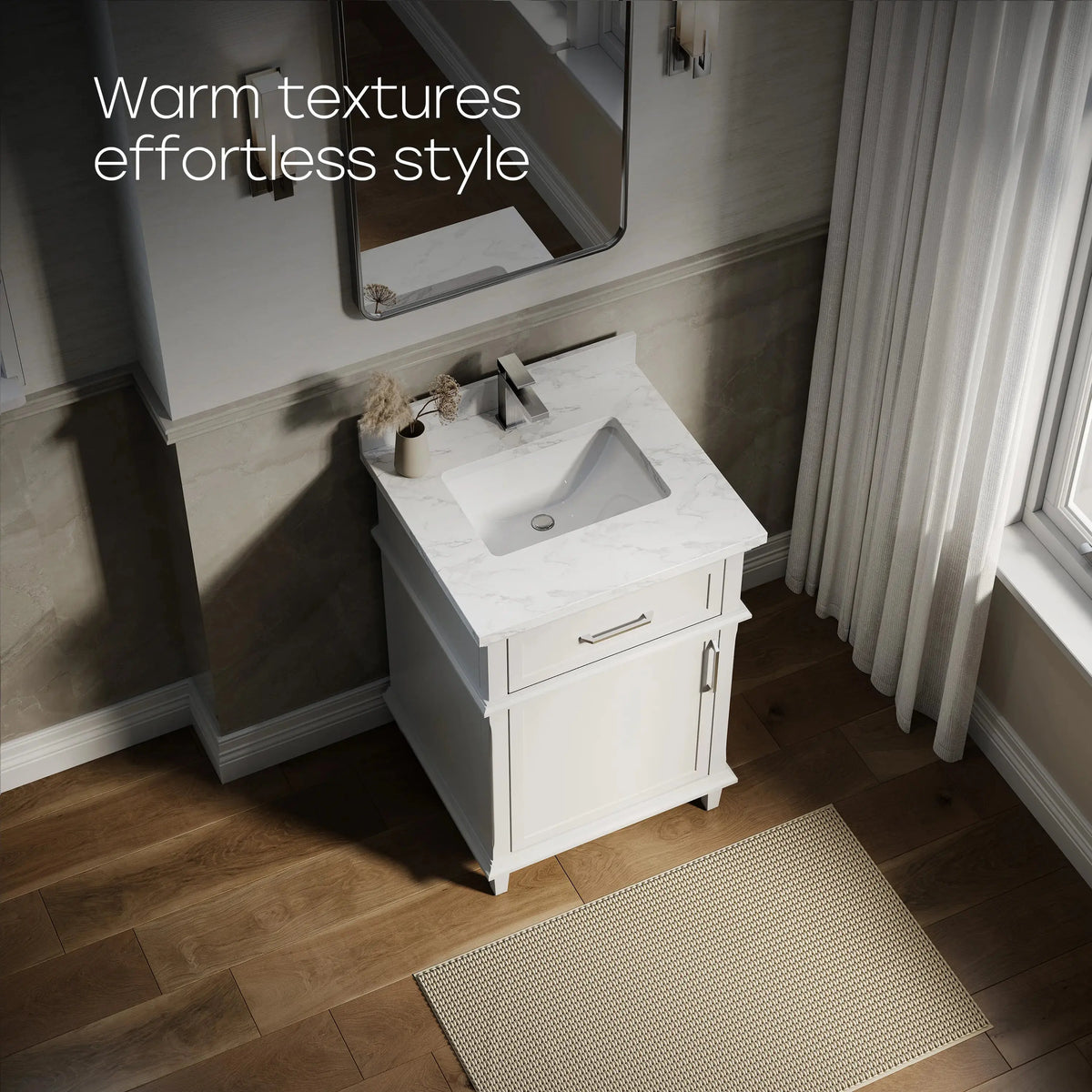 HOROW HR-VNB24 Bathroom Vanity Set with Soft Close Storage System