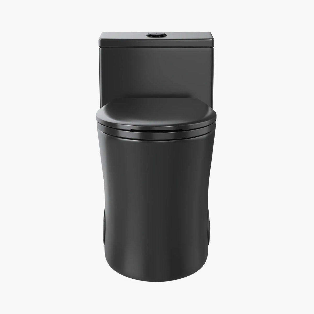 HOROW Black Ceramic Toilet 1.28 GPF Dual Flash Elongated One Piece Toilet Model T0338B HOROW