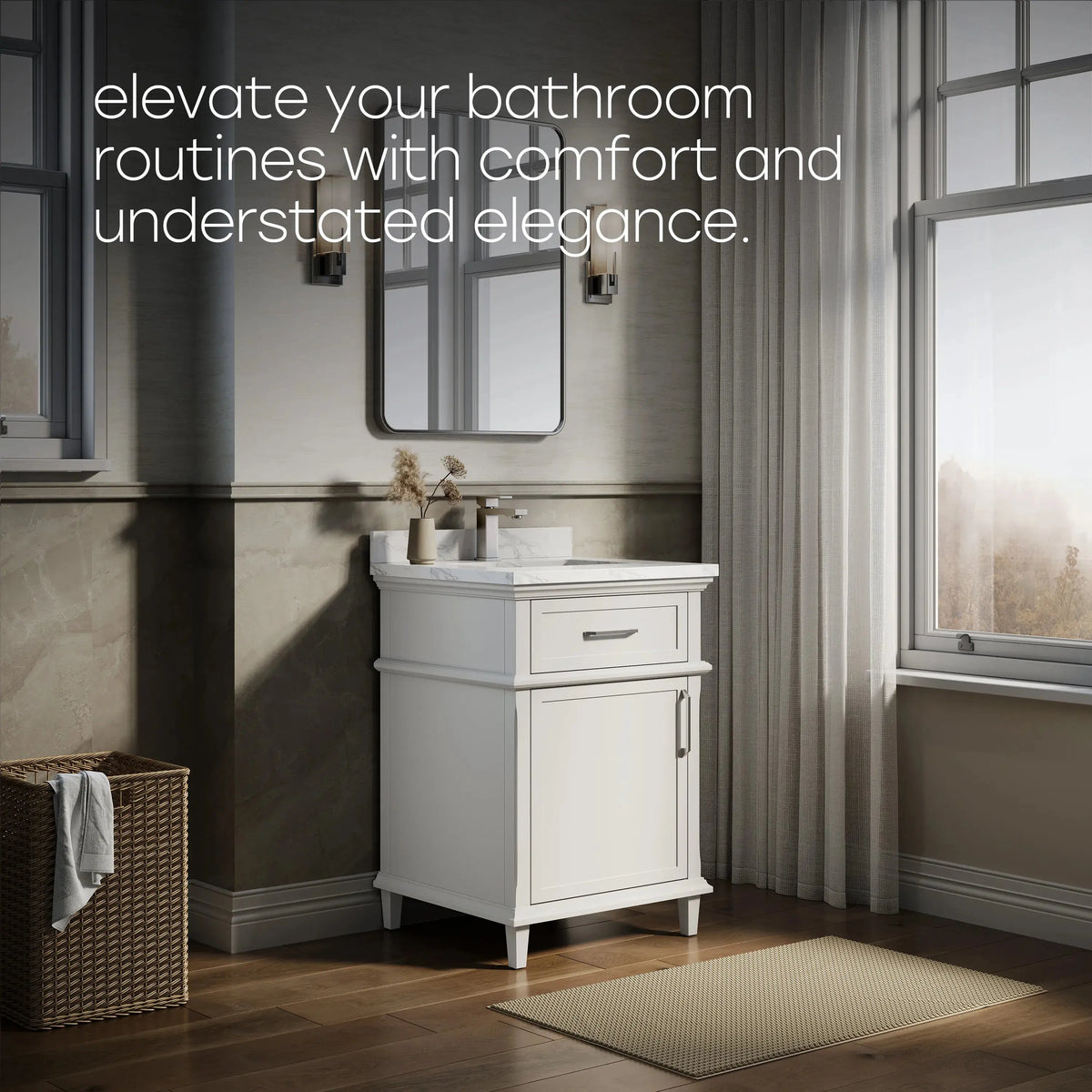 HOROW HR-VNB24 Bathroom Vanity Set with Soft Close Storage System