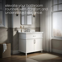 HOROW HR-VNB36 36" Bathroom Vanity Set with Cultured Marble Countertop