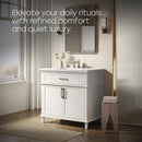 HOROW HR-VNA36 36" Bathroom Vanity Set with Matte Black Hardware