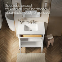 HOROW HR-VNA36 36" Bathroom Vanity Set with Matte Black Hardware