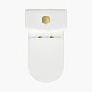 HOROW Small Compact Toilet With Gold Button For Bathroom Model 8733G