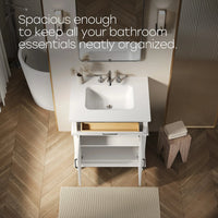 HOROW HR-VNA30 30" Bathroom Vanity Set with Matte Black Hardware