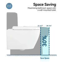 Wall Mounted Toilet with Power Flush and Sleek Model TG03W