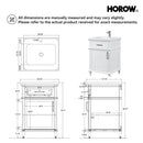 HOROW HR-VNA24 24" Bathroom Vanity Set with Everstone Vanity Top