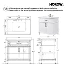 HOROW HR-VNA36 36" Bathroom Vanity Set with Matte Black Hardware
