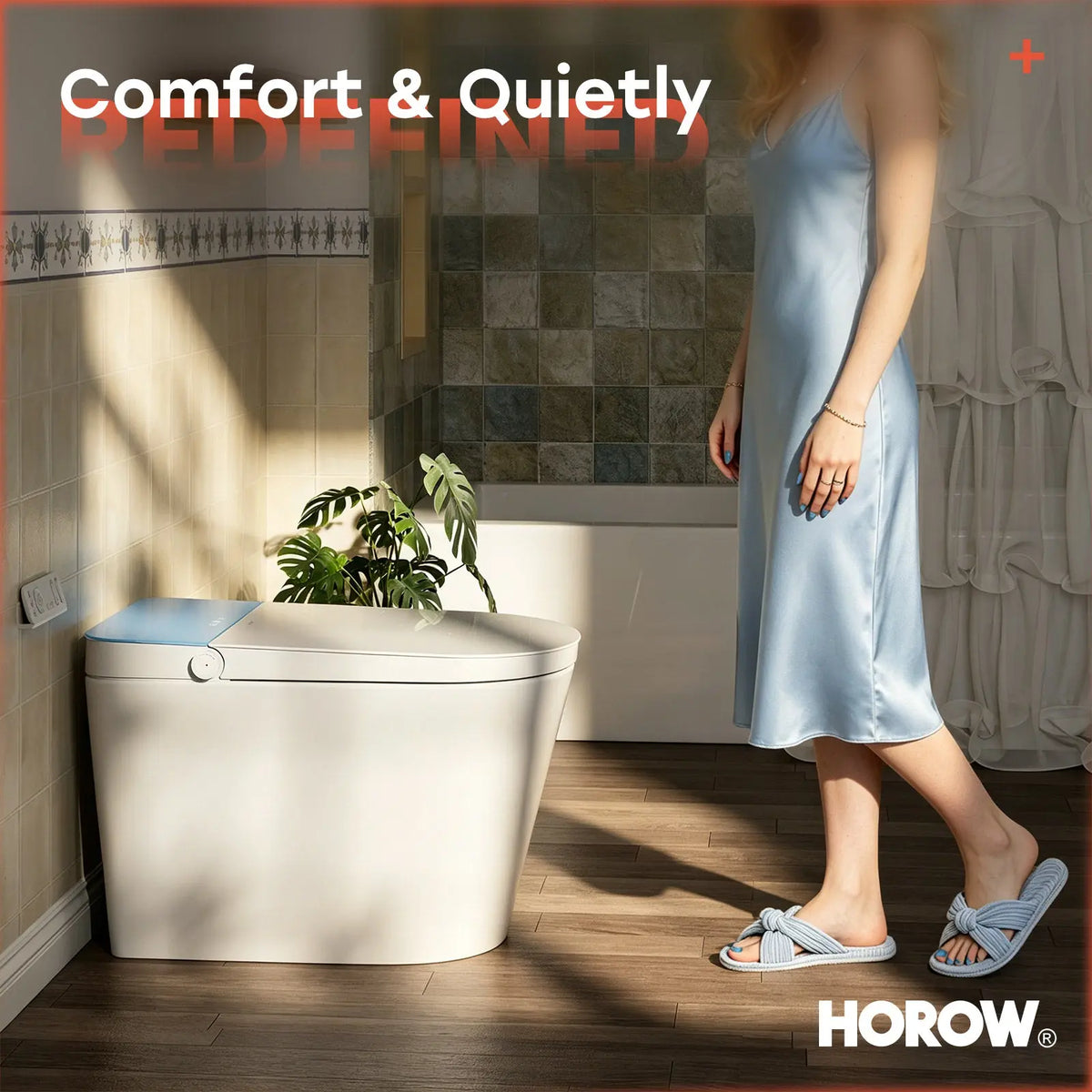 HOROW T04B ADA Smart Toilet with Foam Shield & UV Sterilization