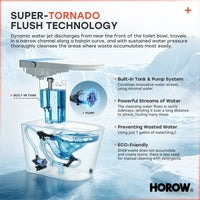 HOROW T04B ADA Smart Toilet with Foam Shield & UV Sterilization