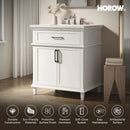 HOROW HR-VNA30 30" Bathroom Vanity Set with Matte Black Hardware