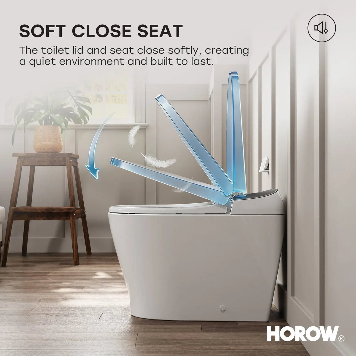 HORWOW T03 Tankless Elongated Smart Toilet Bidet in White with Auto Flush, Heated Seat, Warm Air Dryer, Bubble Infusion Wash