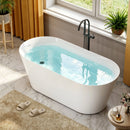 HOROW 59 Inch Deep soaking Tub Acrylic Freestanding Tub Model TU59-N-A