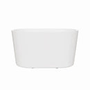 HOROW TU47-MBN-A 47" Freestanding Acrylic Bathtub with Side Drain & Deep Soaking Design