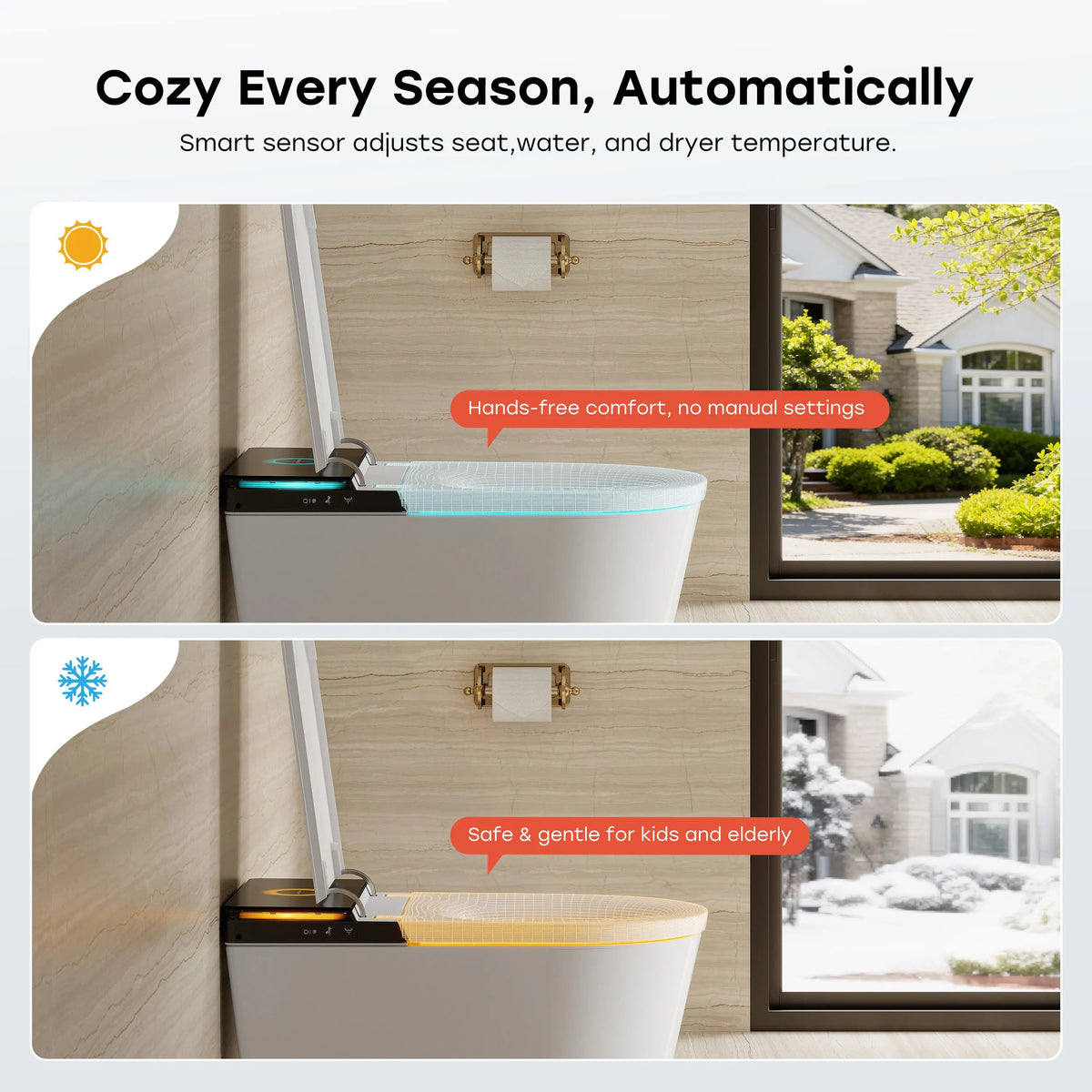 Manufacturer HOROW X70 Smart Toilet With ADA & Dual Flush