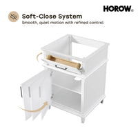 HOROW HR-VNA24 24" Bathroom Vanity Set with Everstone Vanity Top