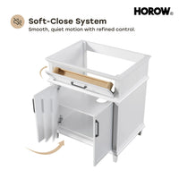 HOROW HR-VNA30 30" Bathroom Vanity Set with Matte Black Hardware