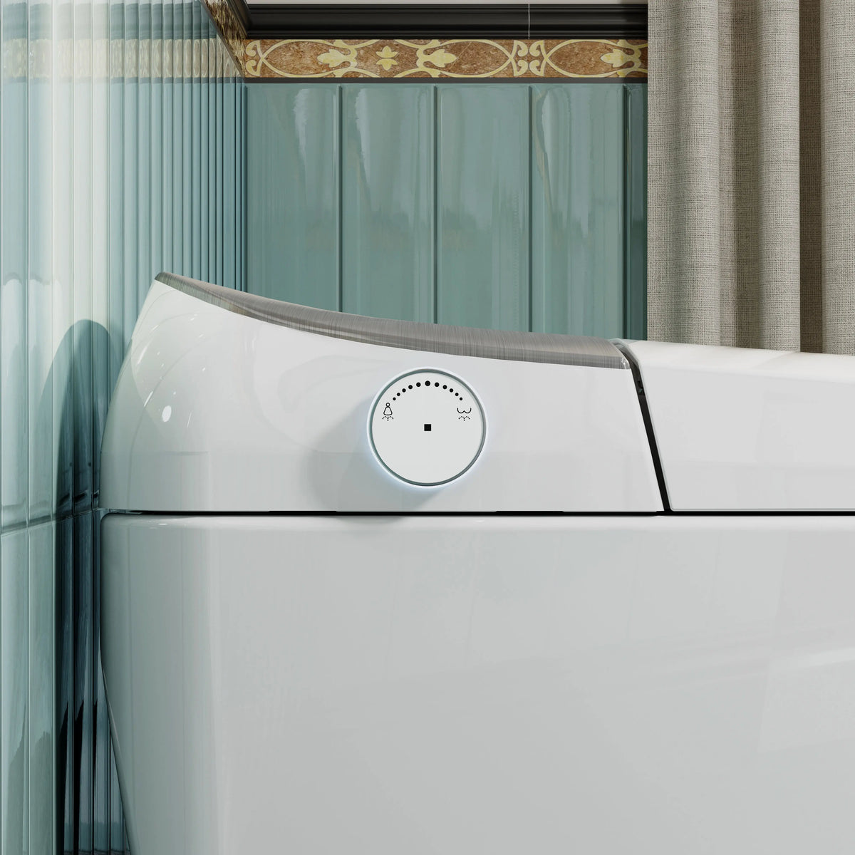 HOROW T03-AOCElongated Smart Bidet Toilet 1.1 GPF in White with Auto Open/Close, Tank, Heated Seat, Auto Flush, UV Purification