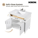 HOROW HR-VNA36 36" Bathroom Vanity Set with Matte Black Hardware