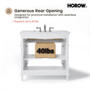 HOROW HR-VNA36 36" Bathroom Vanity Set with Matte Black Hardware