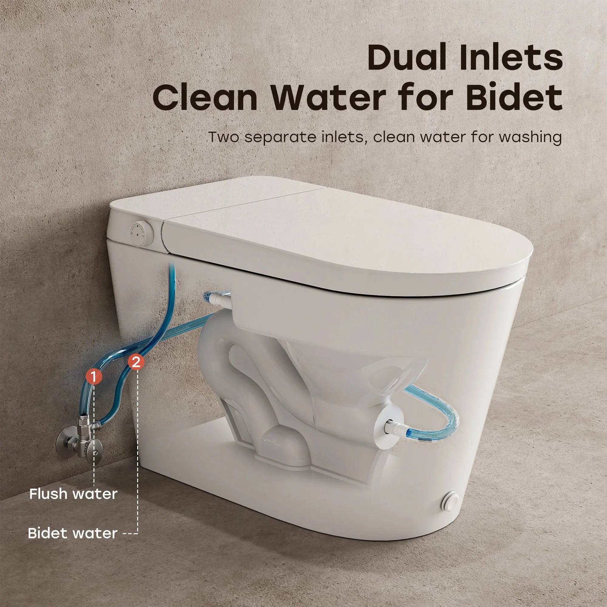 HOROW N30 Non-Electric Bidet Toilet with Comfort Chair Height