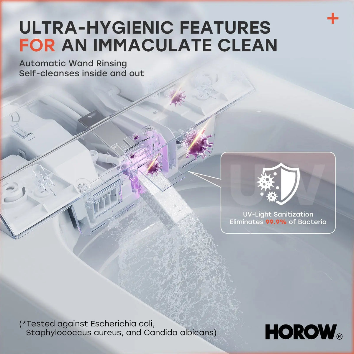 HOROW T04B ADA Smart Toilet with Foam Shield & UV Sterilization
