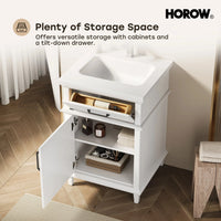 HOROW HR-VNA24 24" Bathroom Vanity Set with Everstone Vanity Top