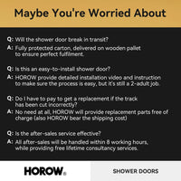 Brushed Gold Shower Door with Sliding Frameless and Glass Model TE6076-SG