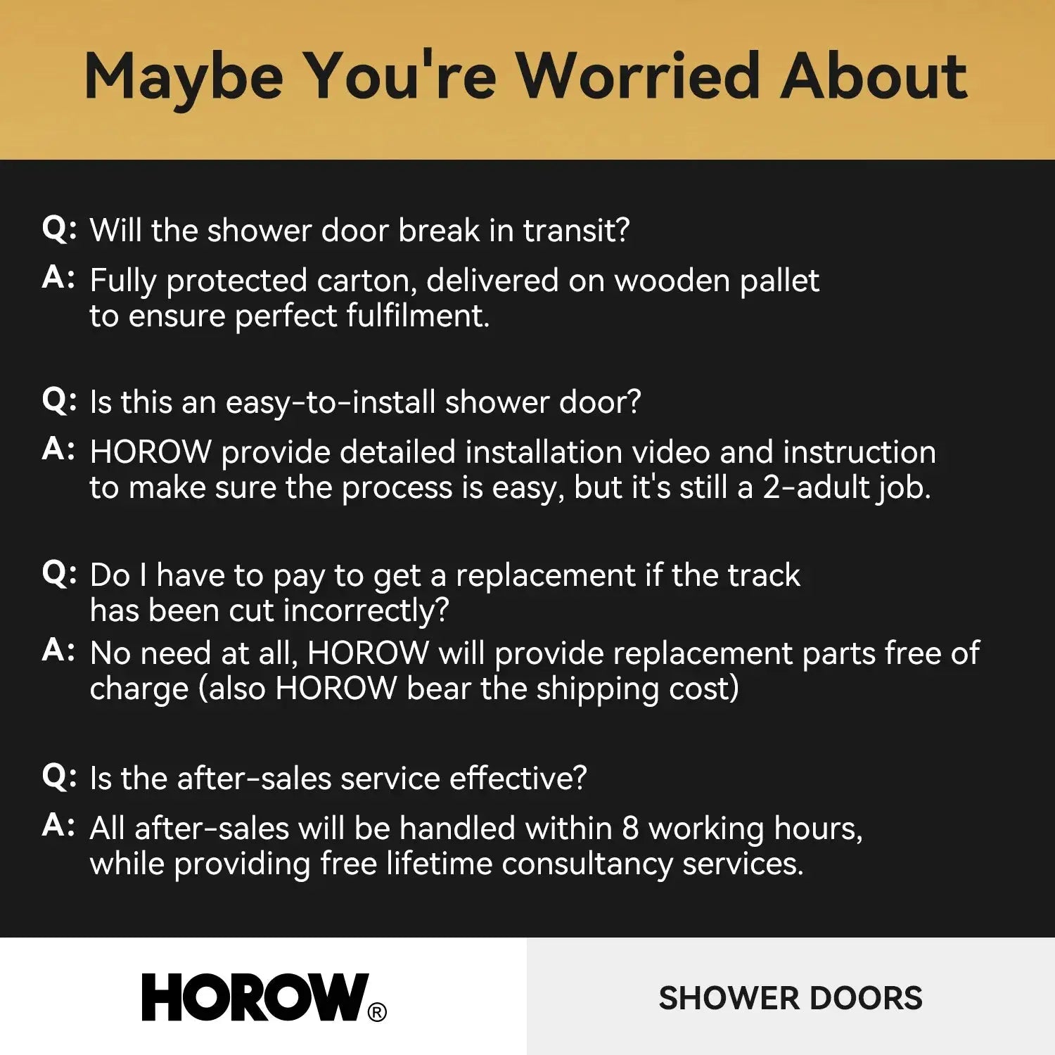 Brushed Nickel Shower Door with Sliding Frameless Model TE6076-BN