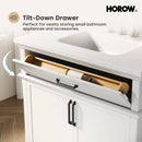 HOROW HR-VNA36 36" Bathroom Vanity Set with Matte Black Hardware