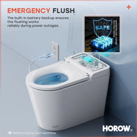 HOROW T04B ADA Smart Toilet with Foam Shield & UV Sterilization