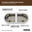 HOROW 59 Inch Deep soaking Tub Acrylic Freestanding Tub Model TU59-N-A