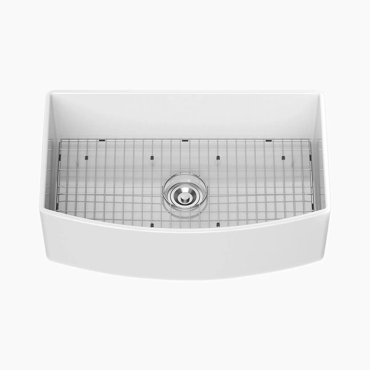 HOROW White Kitchen Sink Ceramic Porcelain Fireclay Single Bowl Model HR-S3318R HOROW
