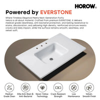HOROW HR-VNA36 36" Bathroom Vanity Set with Matte Black Hardware