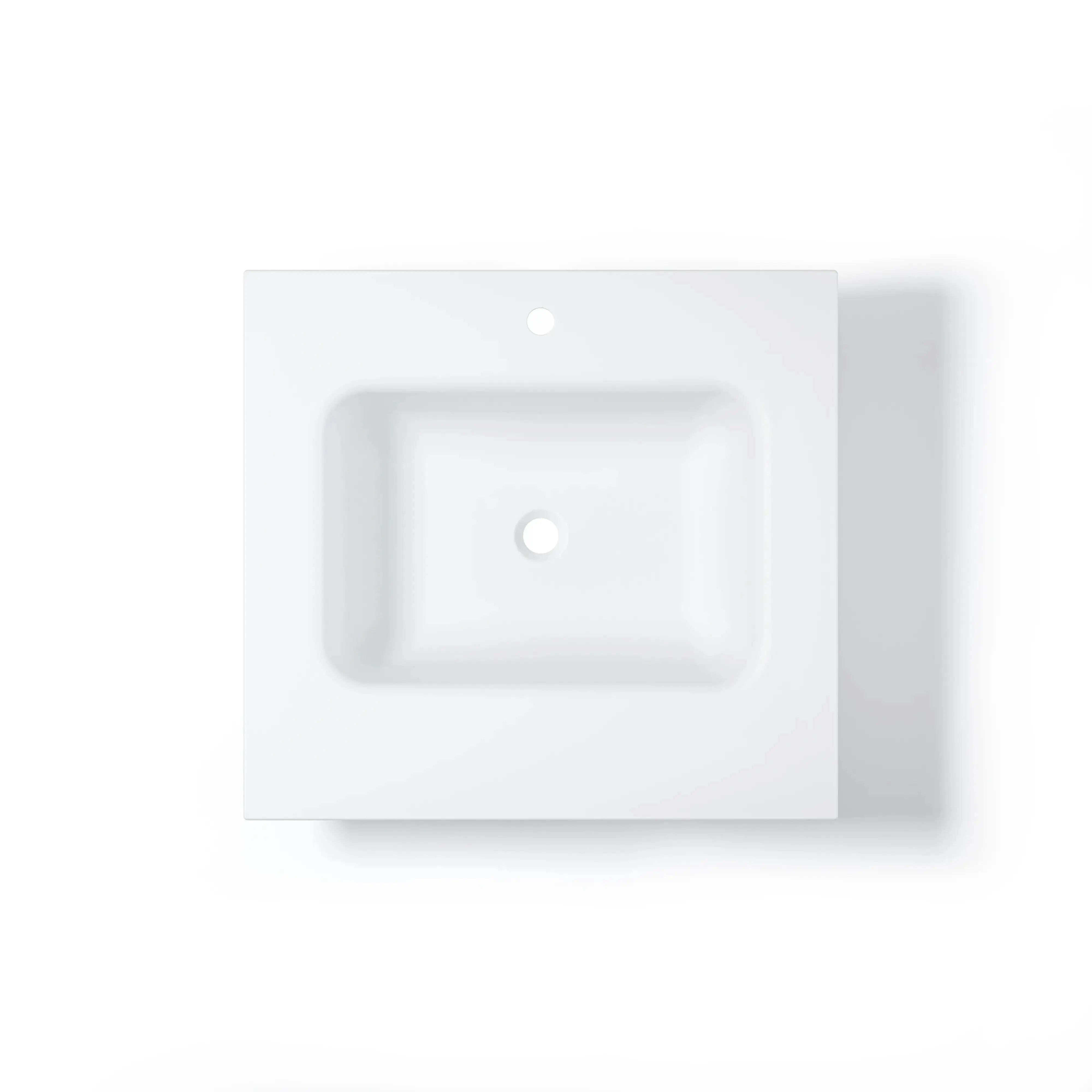 HOROW 24" Bathroom Vanity Basin Seamless Solid Surface Basin with Crack-Resistant Design Model HR-VNA24D