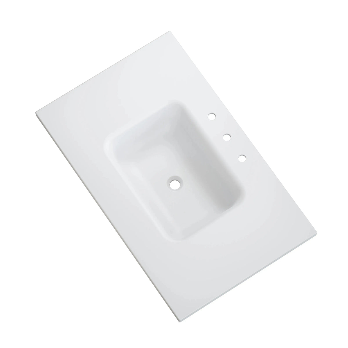 HOROW 36" Everstone Single Bowl Vanity Sink, Anti-Bacterial, Crack-Resistant, Velvet-Smooth Finish Model HR-VNA36D