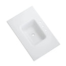 HOROW 36" Everstone Single Bowl Vanity Sink, Anti-Bacterial, Crack-Resistant, Velvet-Smooth Finish Model HR-VNA36D