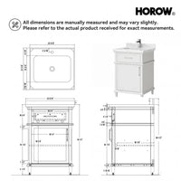 HOROW HR-VNB24 Bathroom Vanity Set with Soft Close Storage System