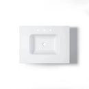 HOROW HR-VNA30D Integrated Everstone Single Sink Vanity Top - 30" Solid Surface Basin, Seamless Hygienic Design