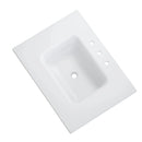 HOROW HR-VNA30D Integrated Everstone Single Sink Vanity Top - 30" Solid Surface Basin, Seamless Hygienic Design