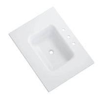 HOROW HR-VNA30D Integrated Everstone Single Sink Vanity Top - 30" Solid Surface Basin, Seamless Hygienic Design