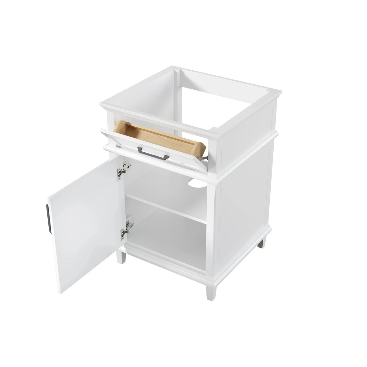 HOROW Soft-Close 24" Bathroom Vanity Cabinet with Tilt-Down Drawer & Spacious Storage Model HR-VNA24-1