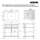 HOROW HR-VNB36 36" Bathroom Vanity Set with Cultured Marble Countertop