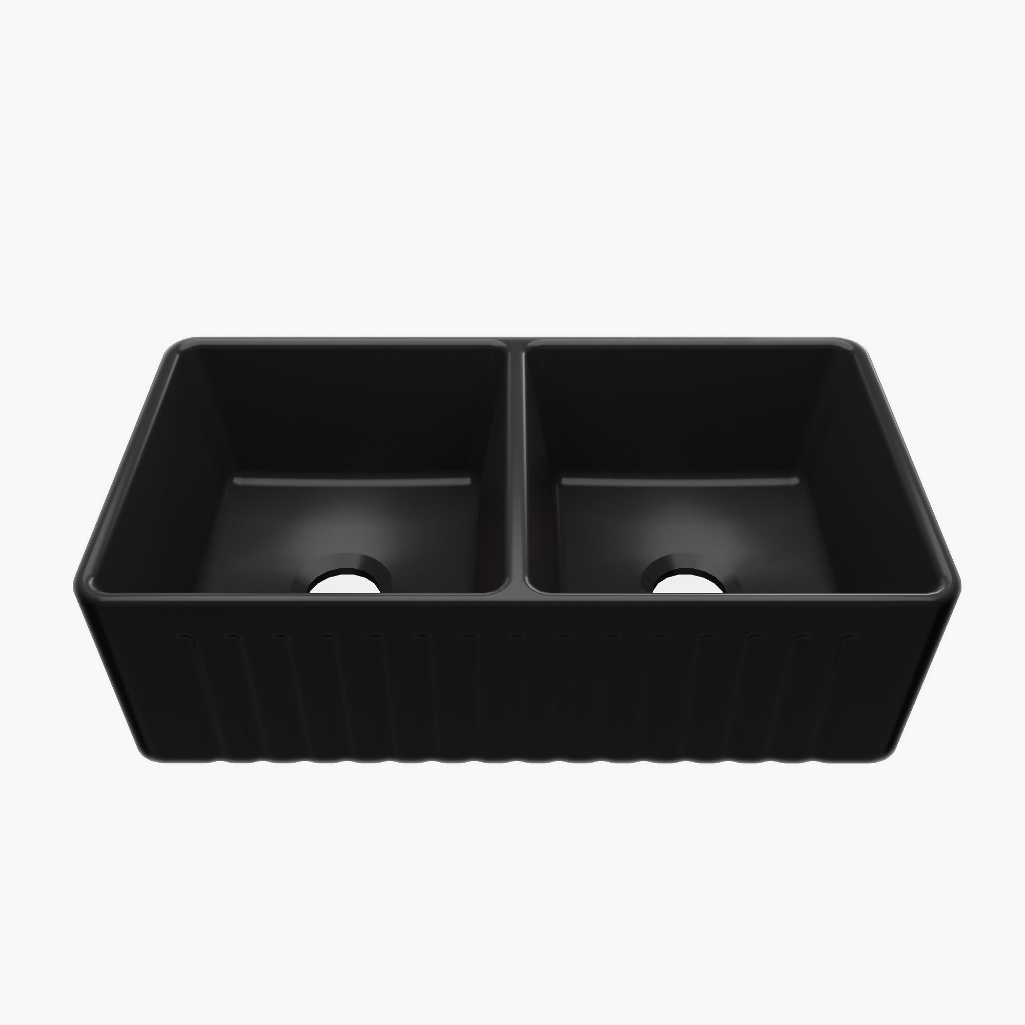 HOROW 33 Inch Farm Kitchen Sink Double Basin Fireclay Model HR-DS3318B