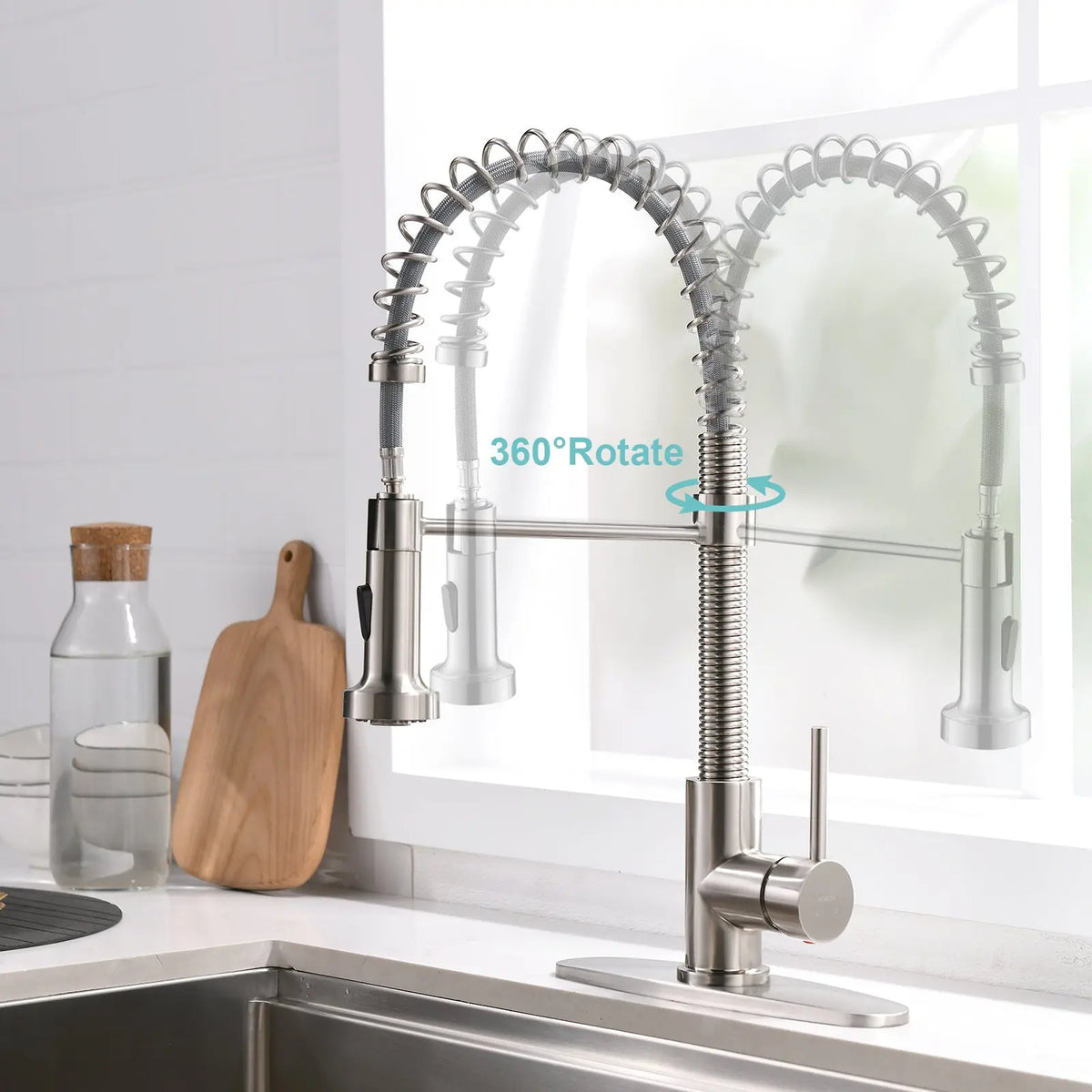 HOROW Best Kitchen Faucet With Pull Down Sprayer Model HR-KF0229B HOROW