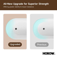 HOROW 59 Inch Deep soaking Tub Acrylic Freestanding Tub Model TU59-N-A
